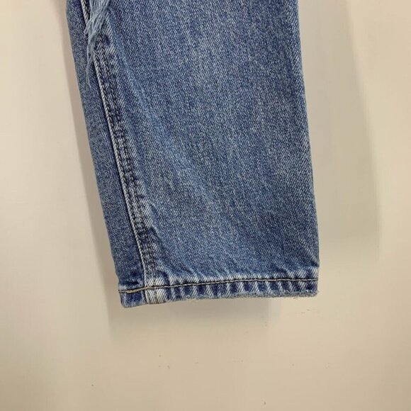 American Eagle Women's Strigid Ripped Distressed Mom Jean in Blown Out Blue SZ 0 - Picture 5 of 15
